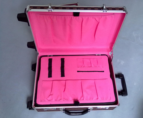 Multipurpose Detachable Hand Trolley Beauty Case , ABS Panel Flight Case Trolley