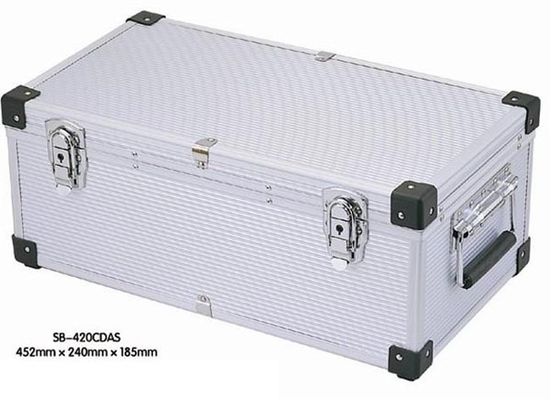 120pcs Carrying Aluminium CD Storage Case Metal / Plastic Handle