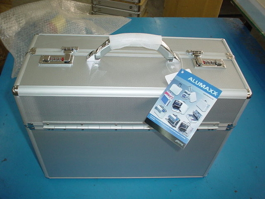 Portable Aluminium Laptop Briefcase , Jacquard Mesh Bag Laptop Carrying Case