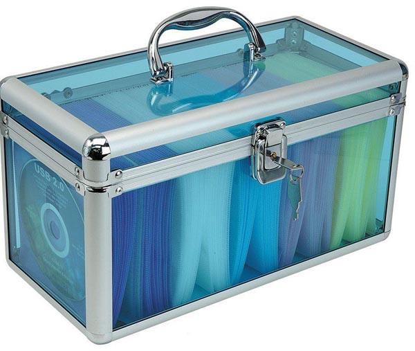 Lockable CD Storage Aluminium Carrying Case , Acrylic Waterproof