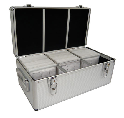 2 Combination Lock Aluminium CD Storage Case , Waterproof Aluminum DVD Storage Case