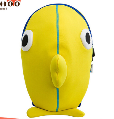 Double Straps Soft Neoprene Personalized Book Bags for Kids Ocean Fish