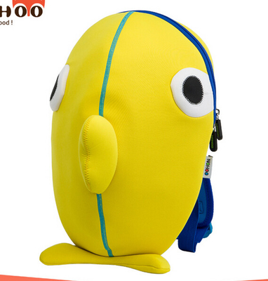 Double Straps Soft Neoprene Personalized Book Bags for Kids Ocean Fish