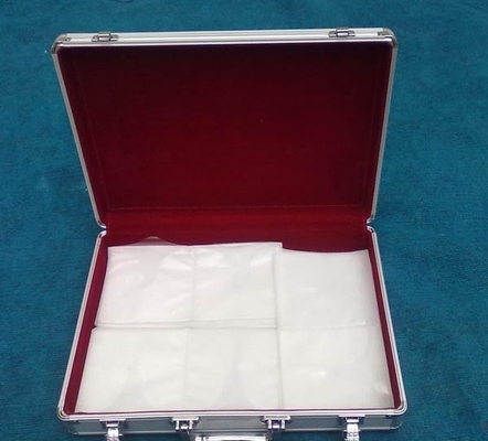 Portable Velvet Lining Aluminium CD Storage Case Electroplate Iron Key Lock