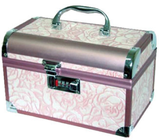 Portable Pink Professional Cosmetic Case Customize Velvet Lining