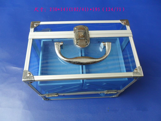 EVA Lining Portable Tool Boxes , Makeup Kits Organizer Acrylic Display Cases