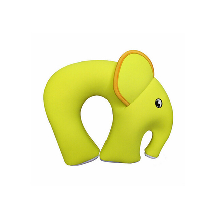 Airplane Rest Kids Neck Pillow with Logo Silkscreen Printing Elephant Shape