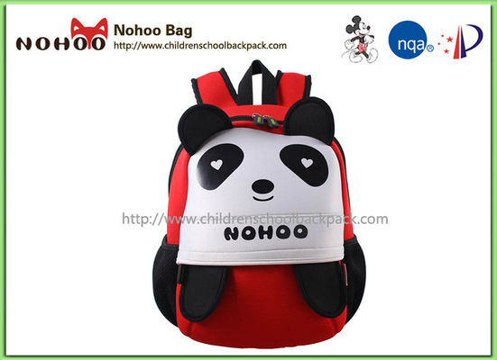 Red Baby Pupil Cartoon Panda Kids Travel Backpack Personalized Water Resistant
